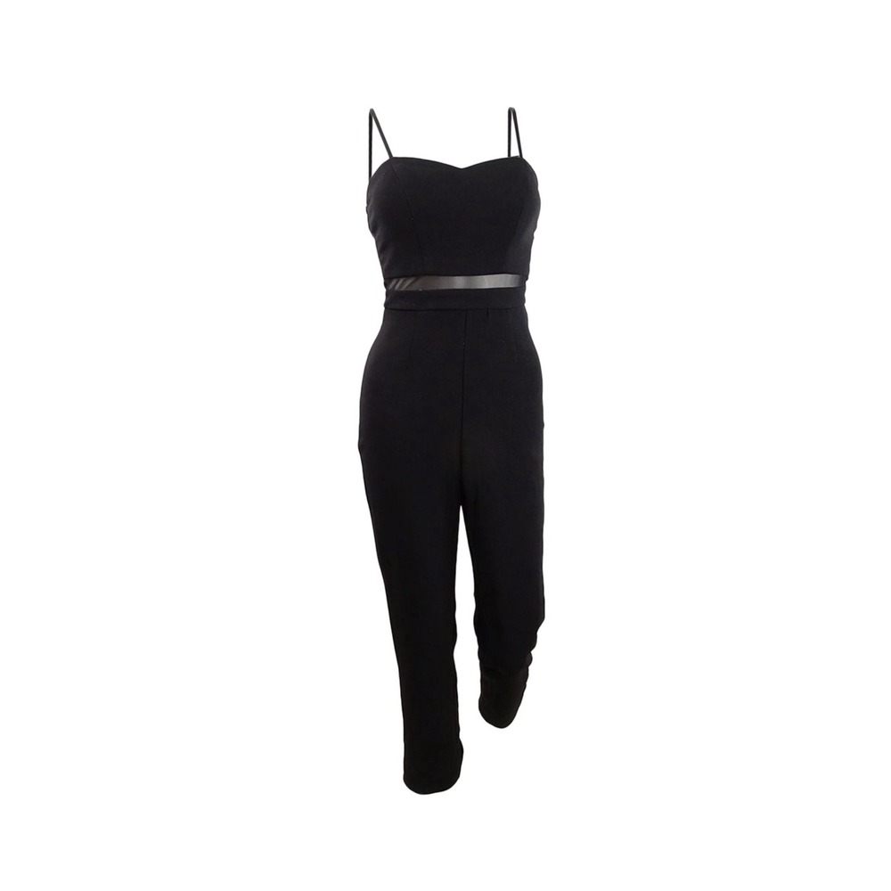 NWT Emerald Sundae Junior‎ Girls Small Black Jumpsuit Mesh Waist Party Elegant